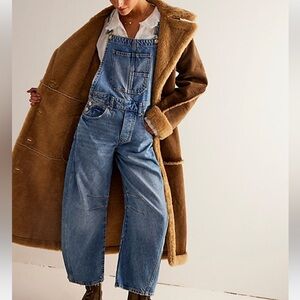 Free People Good Luck Barrel Overalls